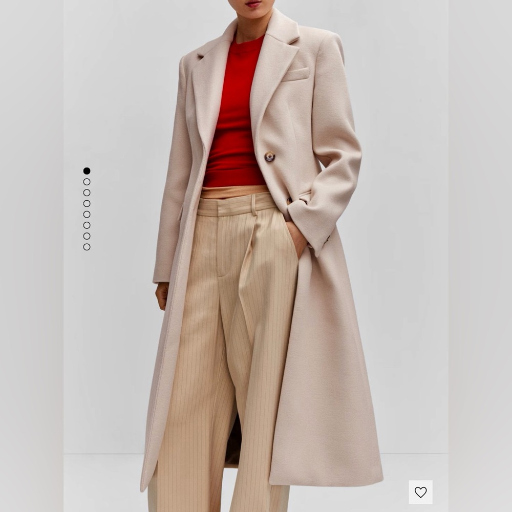 New and never worn MANGO wool overcoat XL